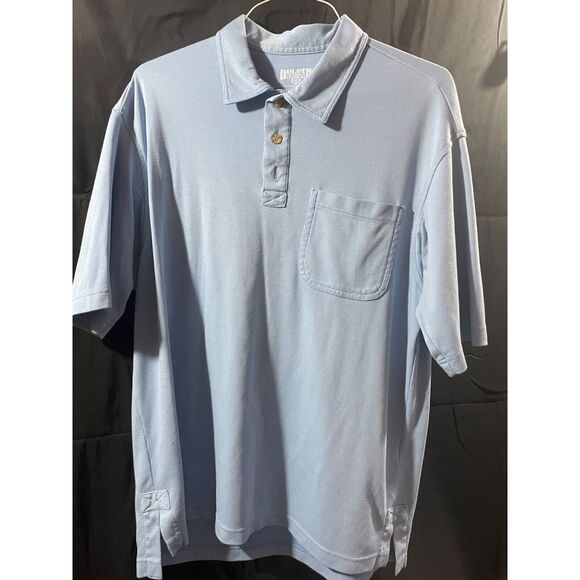 Duluth Trading Polo Short Sleeve with Pocket Light Blue Size Large - Picture 1 of 5